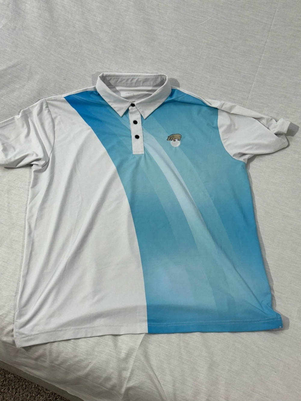 Chippopotamus Golf Men's Blue Gradient Golf Polo